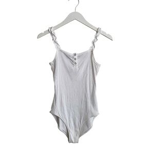 Abercrombie‎ Kids Girls Bodysuit size 11/12 button front boho cottagecore white